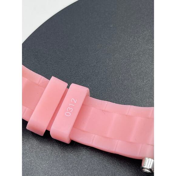 Juicy Couture HRH 1900615 Ladies Pink‎ Silicone Band Pave Watch New Battery main image 4